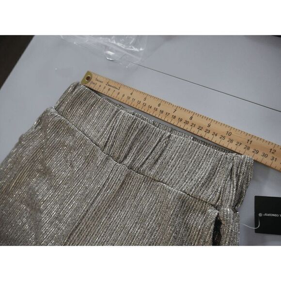 I.N.C. INTERNATIONAL CONCEPTS Women's Metallic Wide Leg High Rise Pull-On Pants - Picture 4 of 9